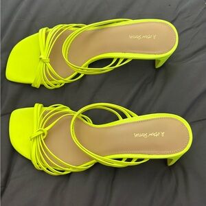 Shoes and other stories !  Bright green size 6.5 orignal box sold for 129.00!